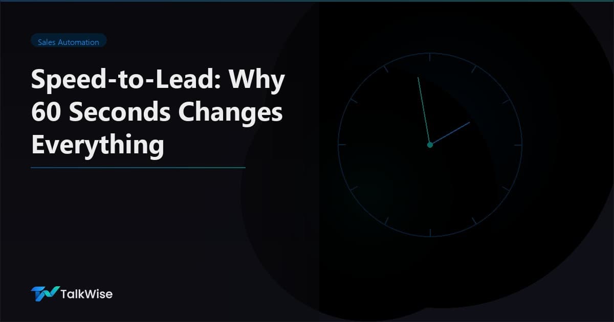 Speed-to-Lead: Why Responding in 60 Seconds Changes Everything